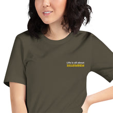 Load image into Gallery viewer, Embroidered "Perspective" Short-Sleeve Unisex T-Shirt