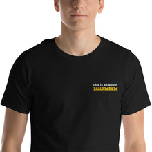Load image into Gallery viewer, Embroidered "Perspective" Short-Sleeve Unisex T-Shirt