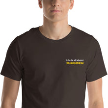 Load image into Gallery viewer, Embroidered "Perspective" Short-Sleeve Unisex T-Shirt