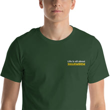 Load image into Gallery viewer, Embroidered "Perspective" Short-Sleeve Unisex T-Shirt