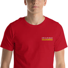 Load image into Gallery viewer, Embroidered "Perspective" Short-Sleeve Unisex T-Shirt