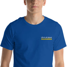 Load image into Gallery viewer, Embroidered "Perspective" Short-Sleeve Unisex T-Shirt