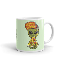 Load image into Gallery viewer, Pizza Alien green glossy mug