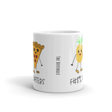 Load image into Gallery viewer, “Pineapple Pizza Love” White glossy mug
