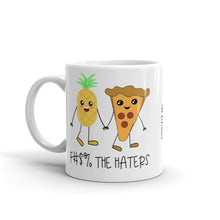 Load image into Gallery viewer, “Pineapple Pizza Love” White glossy mug
