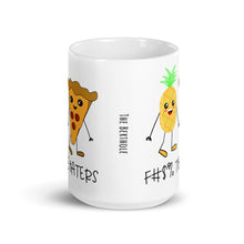 Load image into Gallery viewer, “Pineapple Pizza Love” White glossy mug
